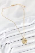 316L Çelik Zirkon Taşlı Ay Ve Güneş Model Gold Renk Kadın Kolye - TJ-BKO10538