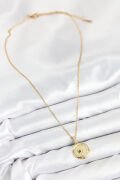 316L Çelik Zirkon Taşlı Ay Ve Güneş Model Gold Renk Kadın Kolye - TJ-BKO10539