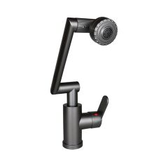 GRİ - 1080 DERECE DÖNEBİLEN ÇOK FONKSİYONLU MUSLUK BATARYA KTX-3308 (4944)