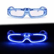 Mavi LED Işıklı Parti Gözlüğü 3 Modlu – Glow & Gece Eğlence Gözlüğü