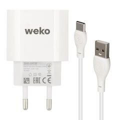WK-21442 PDU QC 3.0 AMPER ŞARJ BAŞLIK ADAPTÖRÜ + TYPE-C KABLO (NO:1) (4944)