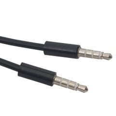 3.5 MM ERKEK/ERKEK SİYAH 4 BOĞUMLU AUX STEREO 1 METRE KABLO (4944)