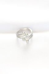 Topçuk Model Zirkon Taşlı Silver Renk Ayarlanabilir Yüzük - TJ-BYK3137