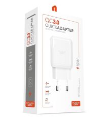 HIZLI 3000 MA 18W TÜM TELEFONLARA UYUMLU USB ŞARJ KAFA BAŞLIK ADAPTÖRÜ (4944)