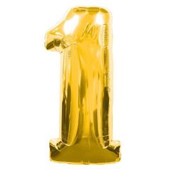 1 Rakamlı Folyo Balon Gold Renk  40 inç