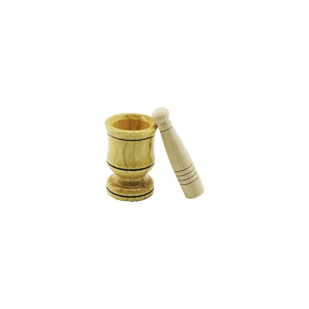 KÜÇÜK BOY  AHŞAP HAVAN SARIMSAK DÖVECEK Ç: 6CM--D: 4CM--Y: 8.8CM FİLELİ AMBALAJ (4944)