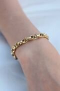 Gold Renk Çelik Zincir Kadın Bileklik - TJ-BB4429
