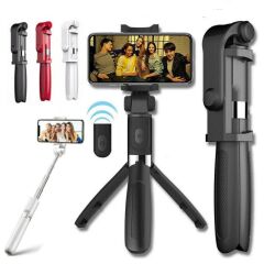 Selfie Stick L01 Bluetooth Kumandalı Selfie Çubuğu Tripod Monopod (4944)
