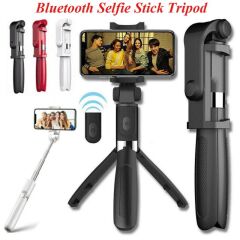 Selfie Stick L01 Bluetooth Kumandalı Selfie Çubuğu Tripod Monopod (4944)