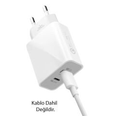USB 3.0 / TYPE-C 25W 3.0A HIZLI ŞARJ ALETİ BAŞLIĞI PD25W (4944)
