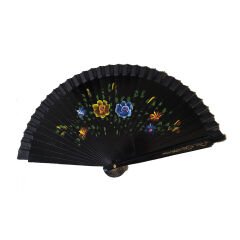 Bambu Çift Taraflı Siyah Yelpaze 12 li Paket