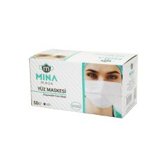 50PCS BEYAZ CERRAHİ YÜZ MASKESİ (4944)