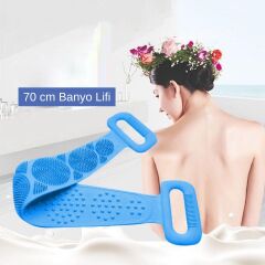 Çift Taraflı Banyo Hamam Lifi Silikon Masajlı Yumuşak Duş Lifi Uzun Ömürlü Hazır Banyo Kesesi (4944)