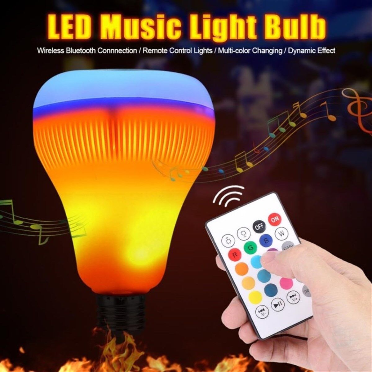 Kumandalı Bluetooth Hoparlör Ampul LD-37 (4944)