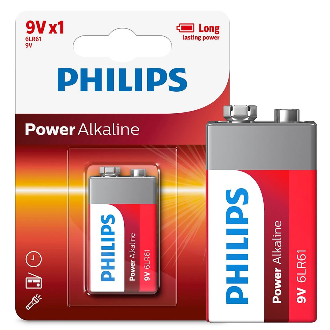 PHILIPS 6LR61-P1B 9 VOLT POWER ALKALİN PİL (TEKLİ) (4944)