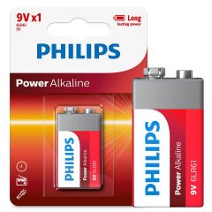 PHILIPS 6LR61-P1B 9 VOLT POWER ALKALİN PİL (TEKLİ) (4944)