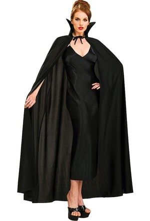 Siyah Renk Yakalı Halloween Pelerini 120 cm (4944)
