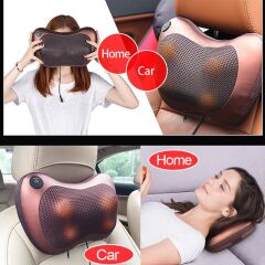 Car Home Ovmalı Masaj Yastığı, Araç Boyun Masaj Aleti (4944)