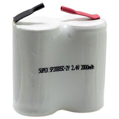 SUPEX 2Lİ YANYANA SÜPÜRGE PİLİ 2.4 V 2000 MA (4944)