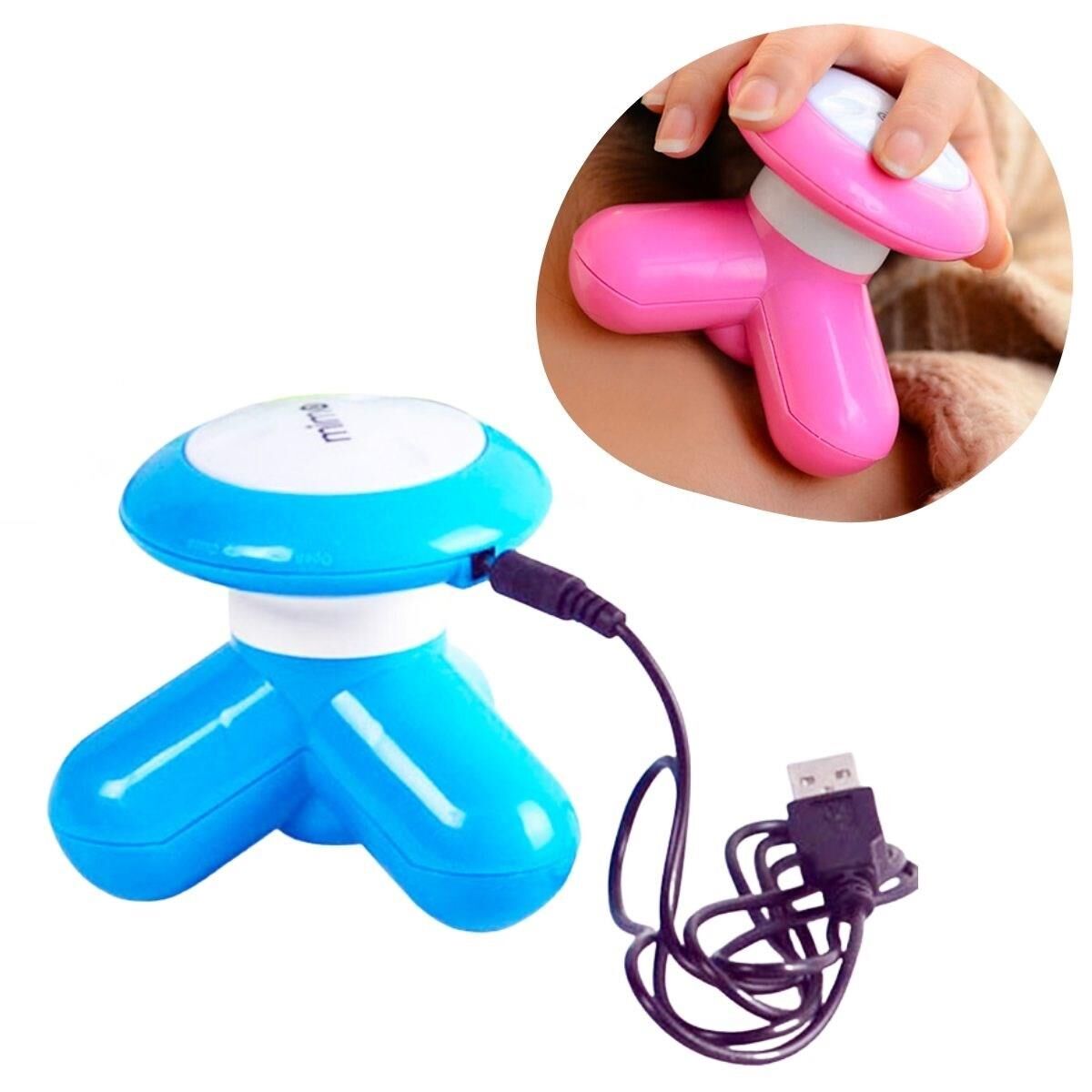 3 Başlıklı Titreşimli USB Şarjlı Mini El Masaj Aleti (4944)