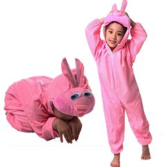 Çocuk Tavşan Kostümü Pembe Renk 2-3 Yaş 80 cm (4944)