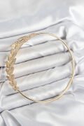 Pirinç Yaprak Model Gold Renk Pazu Bileklik - TJ-BB7651