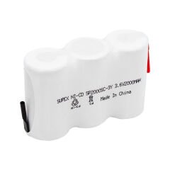 SUPEX 3LÜ YANYANA SÜPÜRGE PİLİ 3.6V 2000MA (4944)