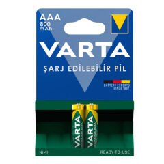 VARTA NI-MH 1.2V 800 MAH HR03 AAA ŞARJLI 2Lİ İNCE KALEM PİL (4944)