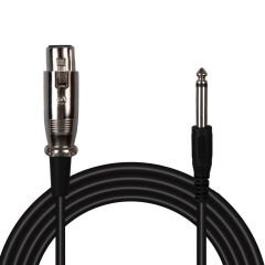 6.3MM MONO ERKEK CANON DİŞİ 4 METRE  MİKROFON ARA KABLOSU (4944)