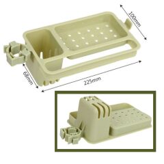 Musluğa Takılan Sünger Havlu Askılı Sabun Hazneli mutfak Banyo Lavabo Düzenleyici Organizer (4944)