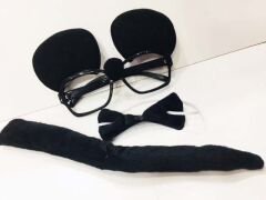 Mickey Mouse Gözlüğü Papyonu Kuyruğu Seti (4944)