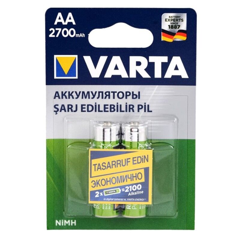 VARTA NI-MH 1.2V 2700 MAH HR6 AA ŞARJLI 2Lİ KALEM PİL (4944)