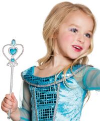 Mavi Renk Kalp İşlemeli Karlar Ülkesi Elsa Asası (4944)
