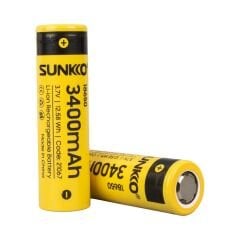 SUNKKO 3.7 VOLT 3400 MAH 18650 ŞARJ EDİLEBİLİR PİL  (TEKLİ) (4944)