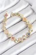 Pirinç VIP Seri Yonca Zirkon Taşlı Kadın Bileklik - TJ-BB7910