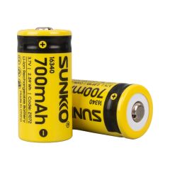 SUNKKO 3.7 VOLT 700 MAH 16340 ŞARJ EDİLEBİLİR PİL  (TEKLİ) (4944)