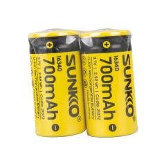 SUNKKO 3.7 VOLT 700 MAH 16340 ŞARJ EDİLEBİLİR PİL  (TEKLİ) (4944)