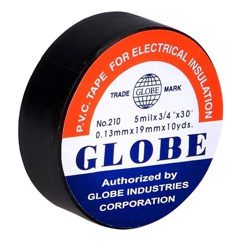 GLOBE İZOLE BANT SİYAH 10LUK  0.13MMX19MM (4944)