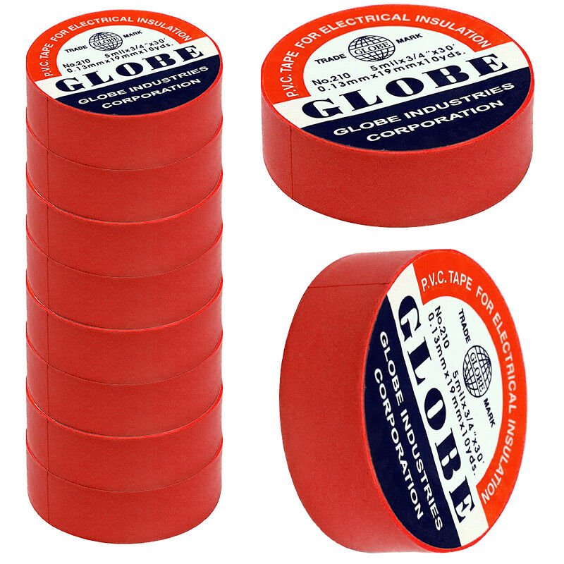 GLOBE İZOLE BANT KIRMIZI 10LUK  0.13MMX19MM (4944)