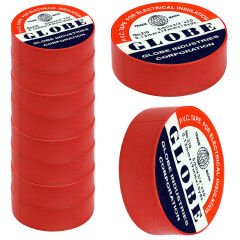GLOBE İZOLE BANT KIRMIZI 10LUK  0.13MMX19MM (4944)
