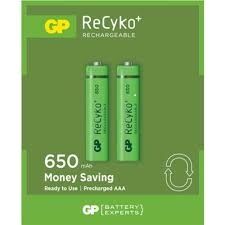 GP RECYKO 650mAh AAA ŞARJLI İNCE PİL 63C092  2Lİ KART (4944)