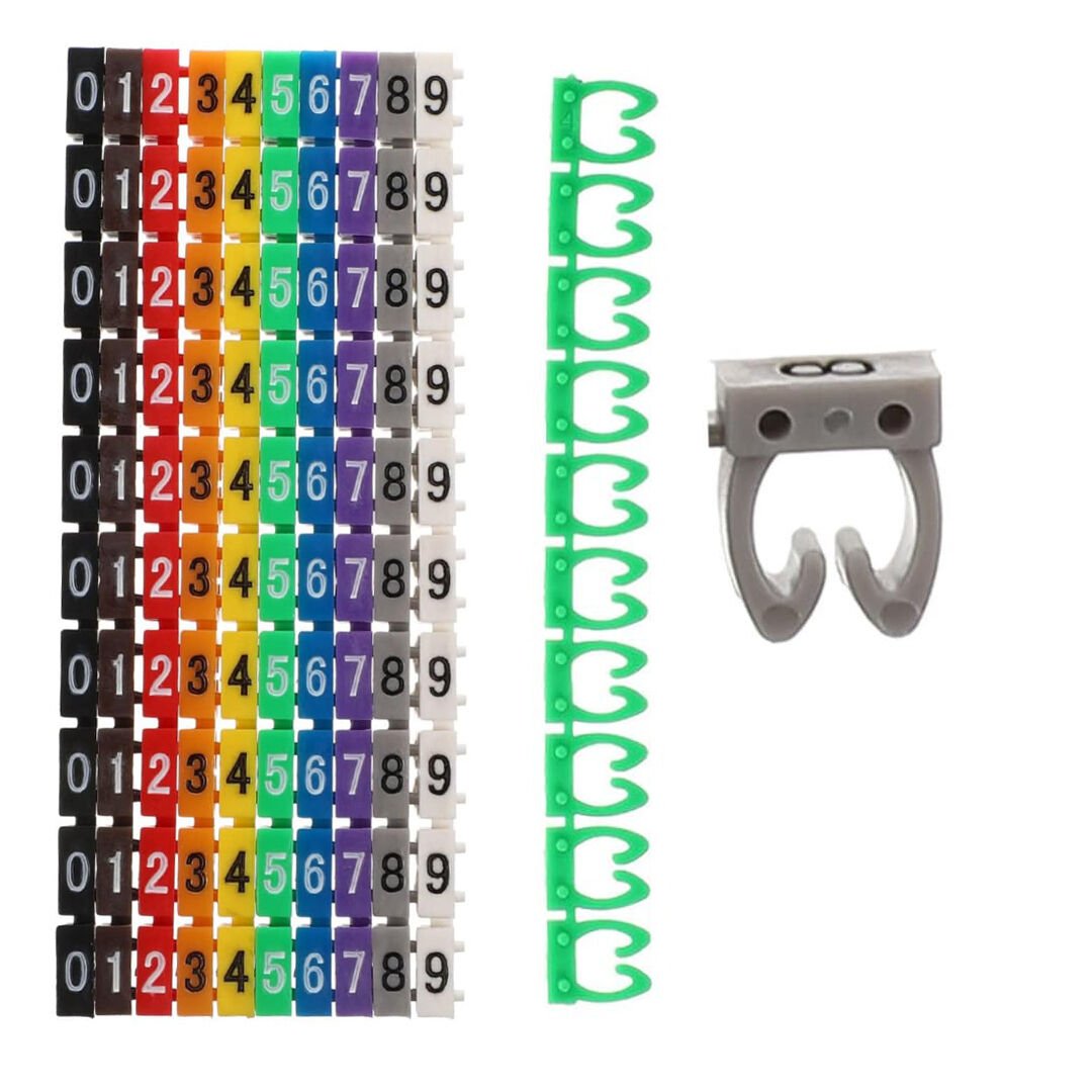 0-9 DİJİTAL KODLU RENKLİ KABLO İŞARETLEYİCİ 4MM (4944)