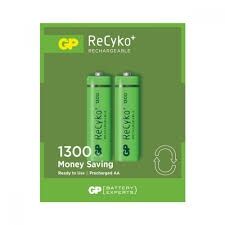 GP RECYKO 1300mAh AA ŞARJLI KALEM PİL 132C133  2Lİ KART (4944)