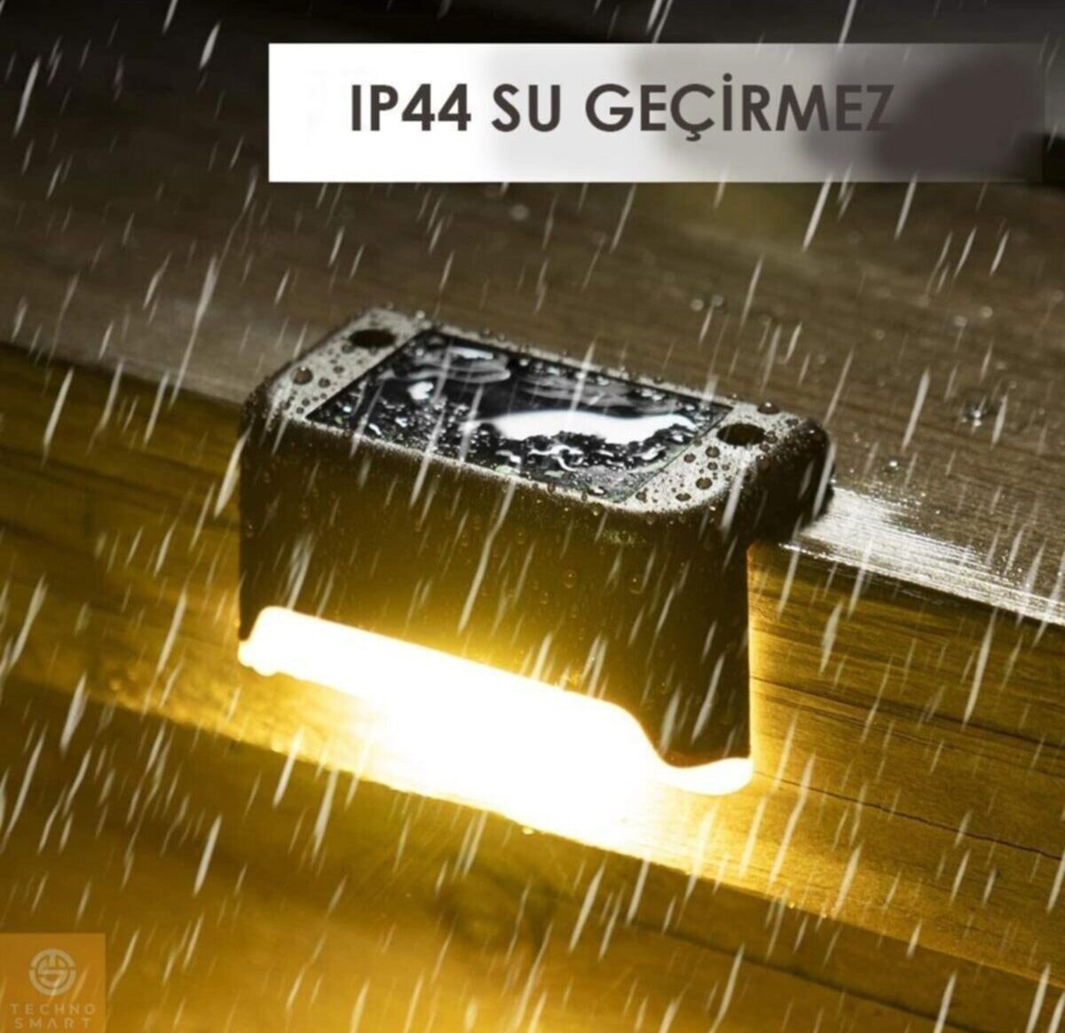 Solar Güneş Enerjili Köşebent  Merdiven Veranda Bahçe Led Lamba 4 Lü Set