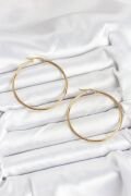 316L Çelik Gold Renk 45 mm Halka Kadın Küpe - TJ-BKP11227