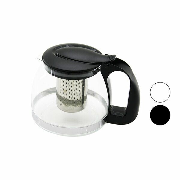 CAM DEMLİK 900ML - SİYAH VEYA BEYAZ GÖNDERİLİR (4944)