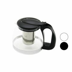 CAM DEMLİK 900ML - SİYAH VEYA BEYAZ GÖNDERİLİR (4944)