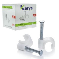 KROŞE 6 NUMARA ÇELİK ÇİVİLİ 12 MM (4*6 ANTİGRON KABLOLAR İÇİN) 100LÜ POŞET KARYA (4944)