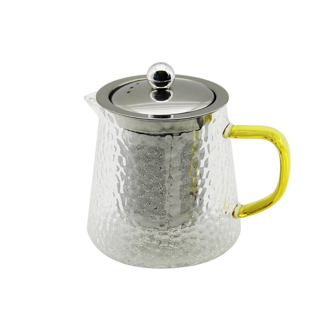YUVARLAK KABARTMALI - BOROSİLİKAT  CAM DEMLİK 550ML (4944)