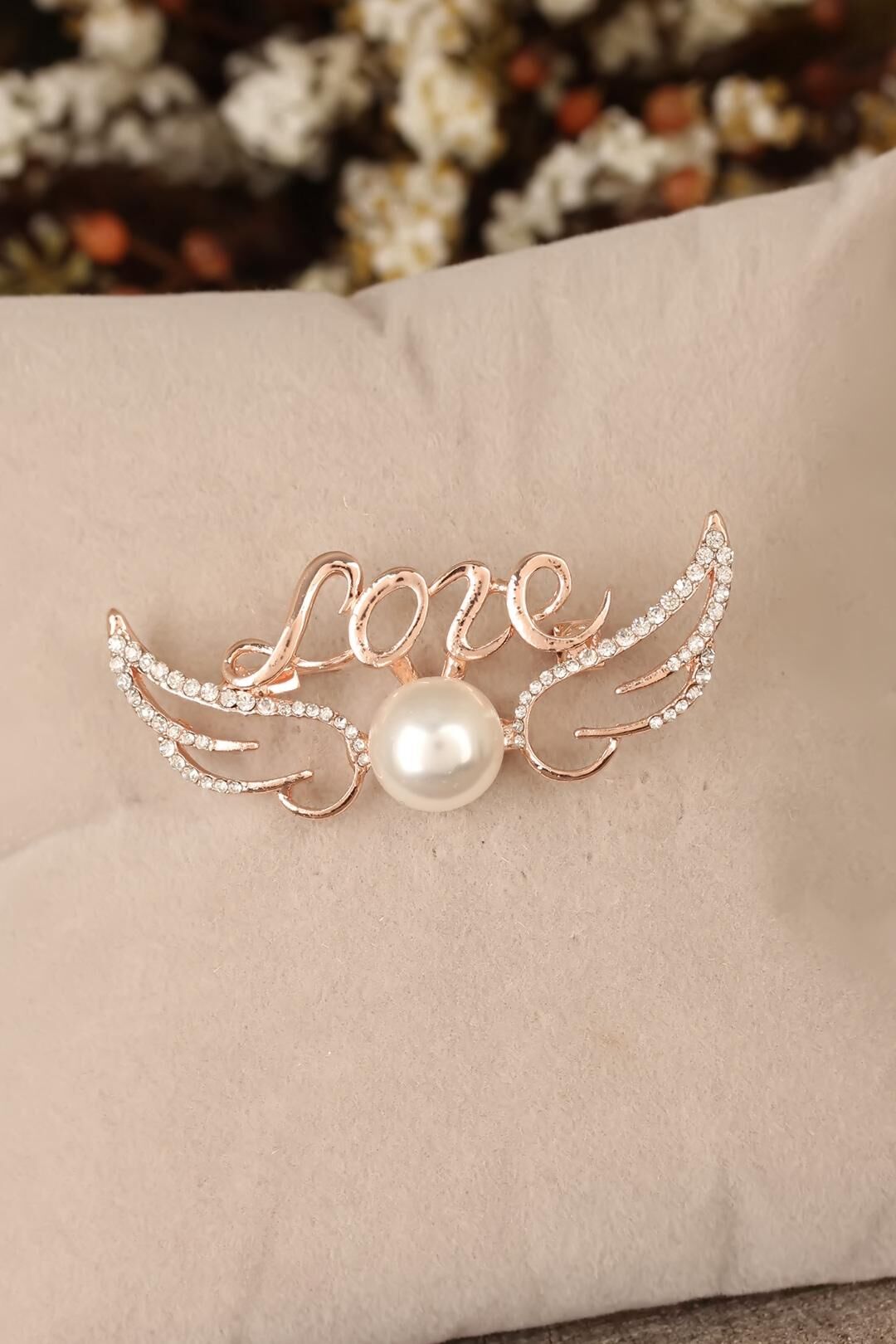 Zirkon Taşlı Kanatlı Figürlü Broş - TJ-BRS251